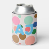 Modern Monogram Polka Dot Blikjeskoeler (Blikje Voorkant)