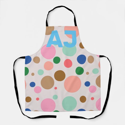 Modern Monogram Polka Dot Pattern Schort (Voorkant)