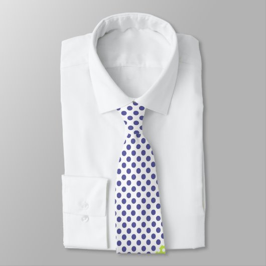 Modern Monogram Polka Dot Pattern Stropdas (Gebonden)