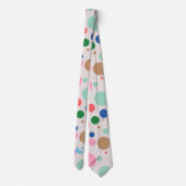 Modern Monogram Polka Dot Pattern Stropdas (Achterkant)