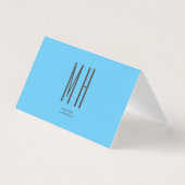 Modern Monogram Professional Plain Simple Sky Blue Kaart (Voorkant)