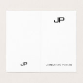 Modern Monogram Professioneel Elegant Minimalist Visitekaartjes (Buitenkant ongevouwen)