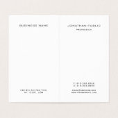 Modern Monogram Professioneel Elegant Minimalist Visitekaartjes (Binnenkant ongevouwen)