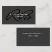 Modern Monogram Professioneel Elegant Visitekaartj Visitekaartje (Voorkant / Achterkant)