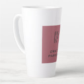 Modern Monogram Professioneel Gewoon Roos Goud Wit Latte Mok (Linkerhoek)