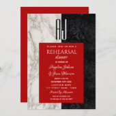 Modern Monogram repetitie diner Kaart (Voorkant / Achterkant)