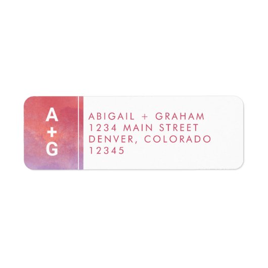 Modern Monogram Retouradres Label (Voorkant)