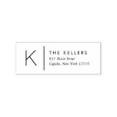 Modern Monogram retouradres Rubberstempel Rubberstempel (Gestempeld)