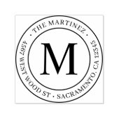 Modern Monogram Return-adres Zelfinktende Stempel (Design)