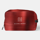 Modern Monogram Rood Toilettasje (Achterkant)