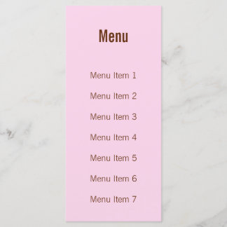 Modern Monogram - Roze en Bruin Menu