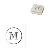 Modern Monogram Rubberstempel (Gestempeld)