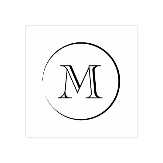 Modern Monogram Rubberstempel (Afrduk)