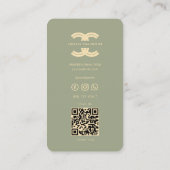 Modern Monogram Sage Logo C Bedrijf Visitekaartje (Achterkant)