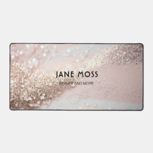 Modern, Monogram, Salon, Glitter (Imiteer) Bureaumat