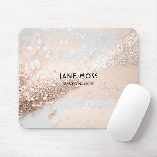 Modern, Monogram, Salon, Glitter (Imiteer) Muismat (Met muis)