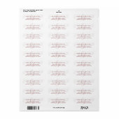 Modern Monogram Script Initialen Burgundy Etiket (Full Sheet)