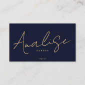 Modern Monogram Script Stijlvolle luxe Visitekaartje (Voorkant)