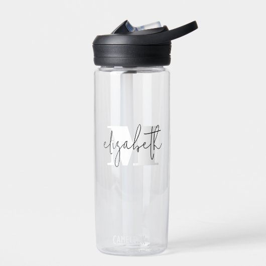 Modern Monogram Script Waterfles (Links)