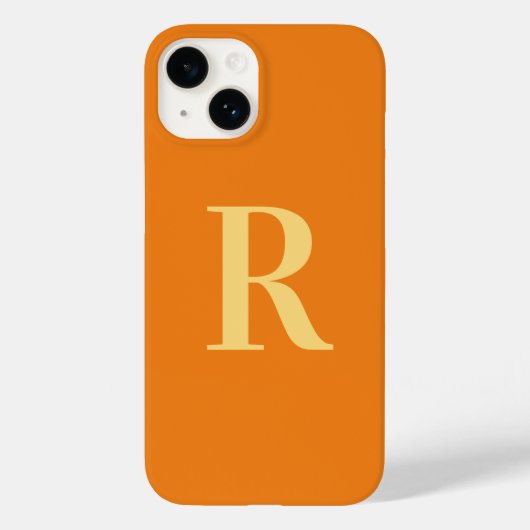 Modern Monogram Sinaasappel Case-Mate iPhone Case (Achterkant)