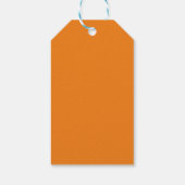 Modern monogram sinaasappel wit aangepaste initiaa cadeaulabel (Achterkant)