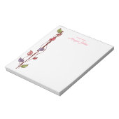 Modern Monogram Stijlvolle Boho Kleurrijke Veer Notitieblok (Gedraaid)