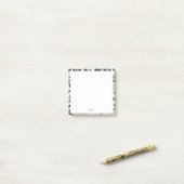 Modern Monogram Stofblauw Post-it® Notes (Op bureau)