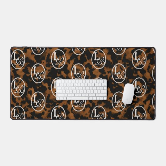 Modern Monogram Tortoise Shell Print (Clavier et souris)