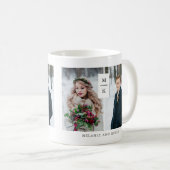 Modern Monogram | Twee fotorasters Koffiemok (Voorkant rechts)