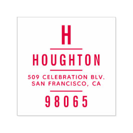 Modern Monogram Typografie Retouradres Zelfinktende Stempel