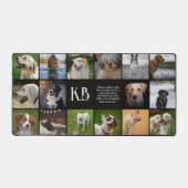 Modern Monogram Unieke 16 Fotocollage Bureaumat (Voorkant)