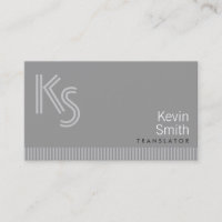 Modern Monogram Vertaal Visitekaartje