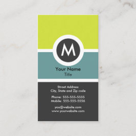 Modern Monogram Visitekaartje