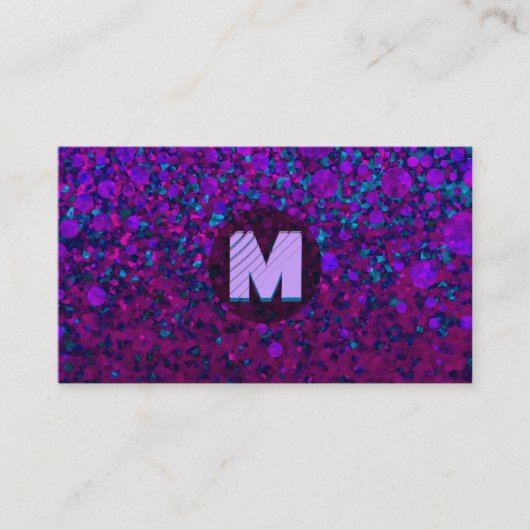 Modern Monogram Visitekaartje (Voorkant)