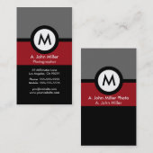 Modern Monogram Visitekaartje (Voorkant / Achterkant)