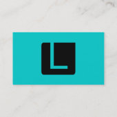 Modern Monogram Visitekaartje (Achterkant)