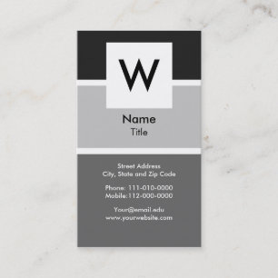 Modern Monogram Visitekaartje