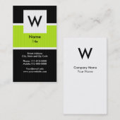 Modern Monogram Visitekaartje (Voorkant / Achterkant)