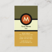 Modern monogram Visitekaartje (Voorkant)