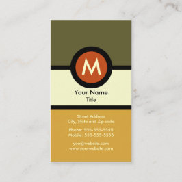 Modern monogram Visitekaartje