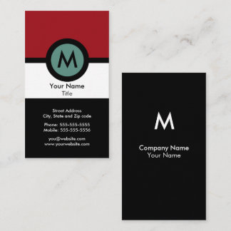 Modern Monogram Visitekaartje