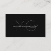 Modern Monogram Visitekaartje (Achterkant)
