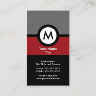 Modern Monogram Visitekaartje