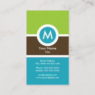 Modern Monogram Visitekaartje