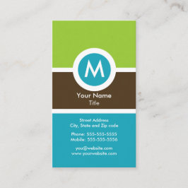 Modern Monogram Visitekaartje