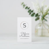 Modern Monogram Visitekaartje (Staand voorkant)