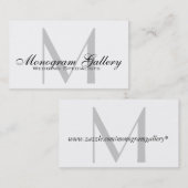 Modern Monogram  Visitekaartje (Voorkant / Achterkant)