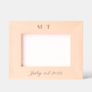 Modern Monogram Weddenschap Gegraveerde Lijstjes