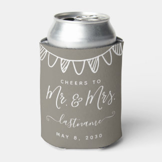 Modern Monogram Weddenschappen minimalistisch Klas Blikjeskoeler