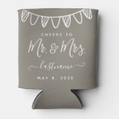 Modern Monogram Weddenschappen minimalistisch Klas Blikjeskoeler (Voorkant)